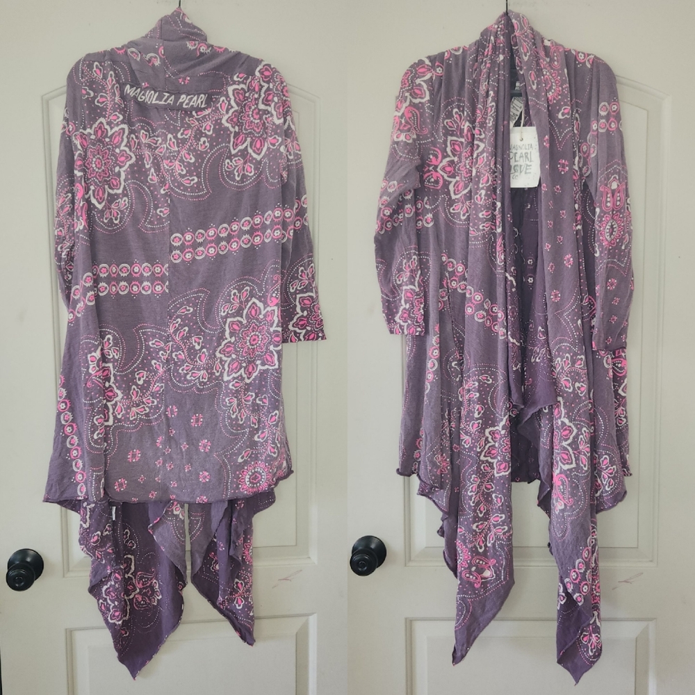 New magnolia pearl stargazer cardi purple pink bandana cardigan OS Karesa ithaca - Picture 14 of 16